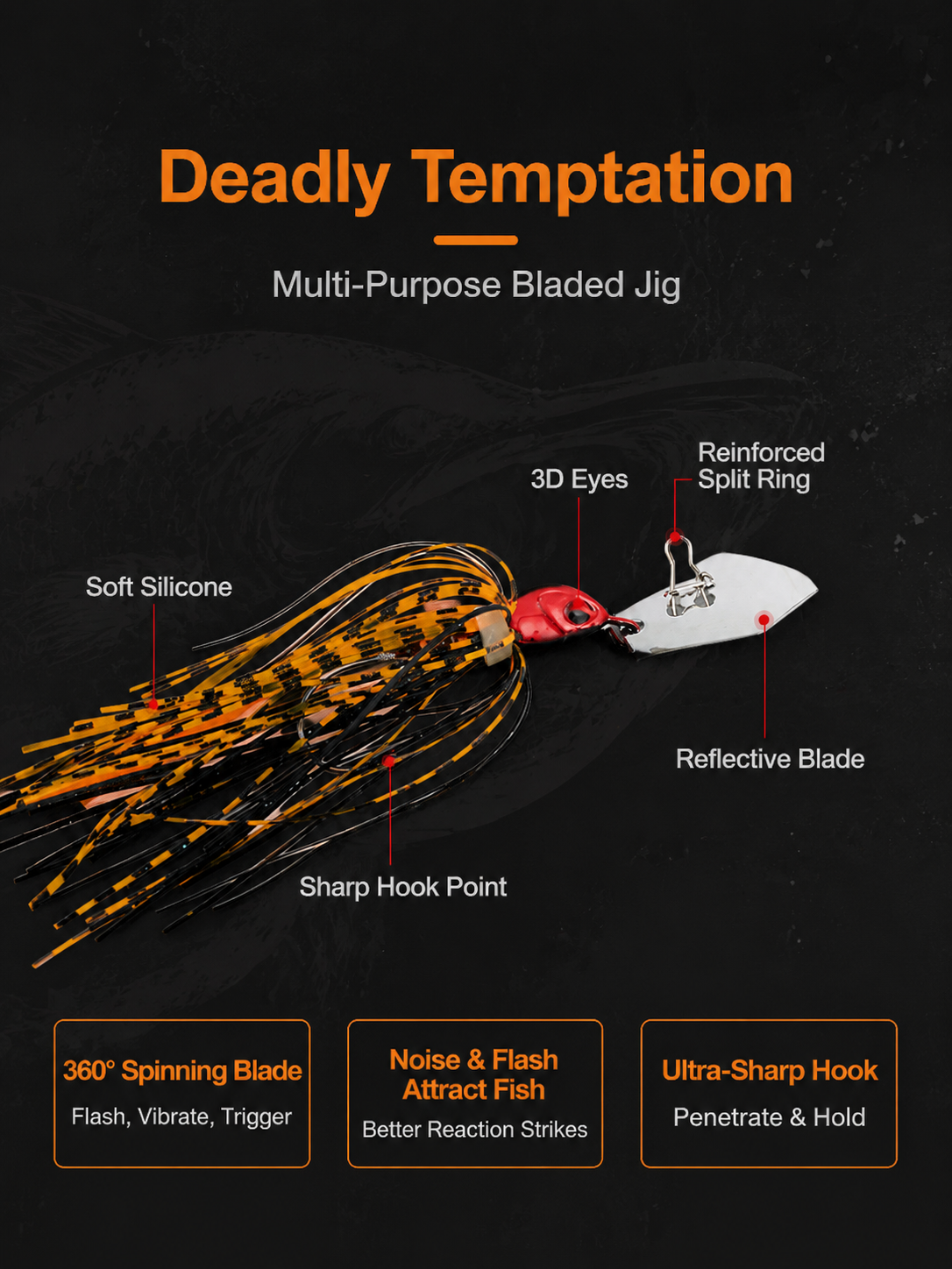 Spinnerbait Lure Set Silicone  - Fishing Lure Blade Bait review and price