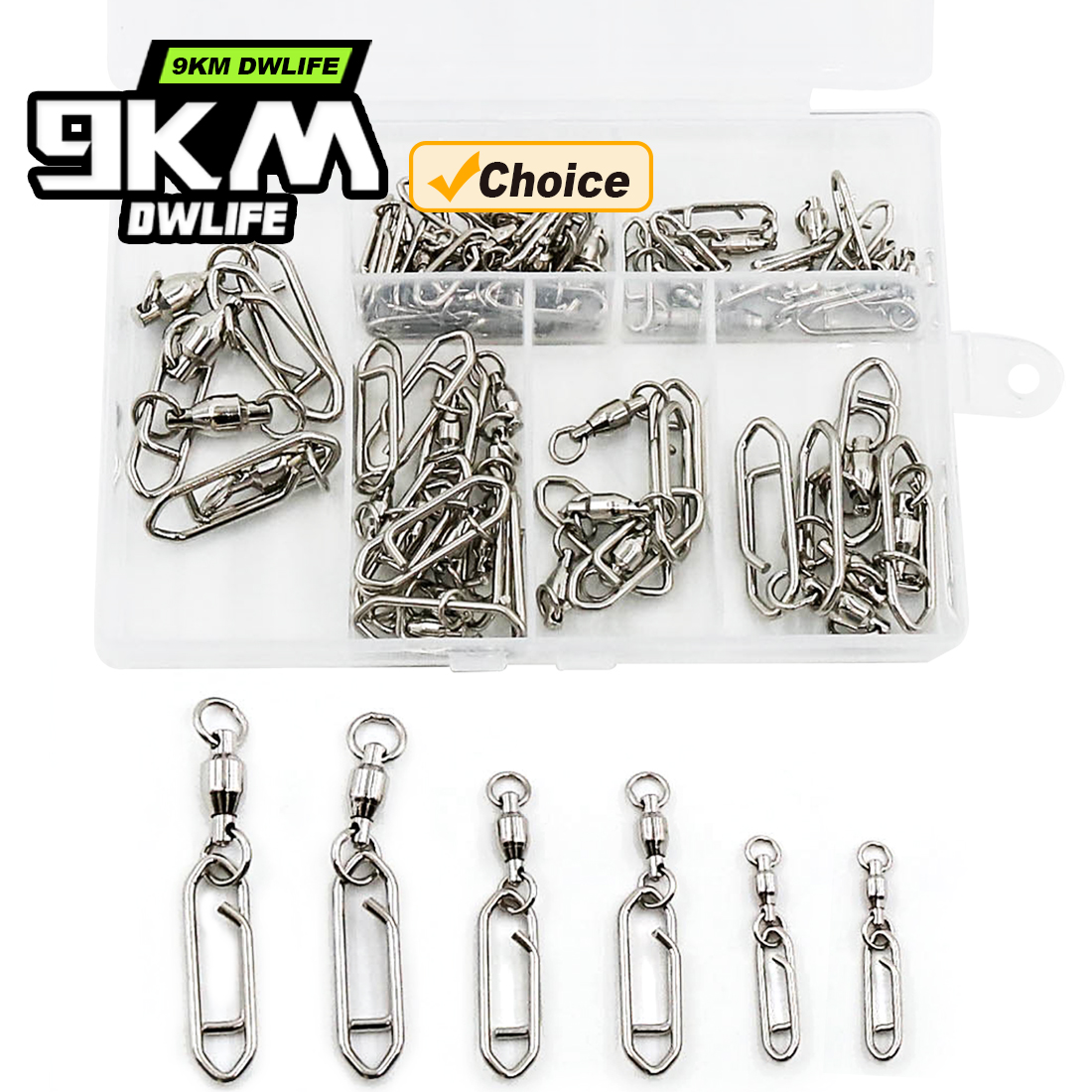 9KM Fishing Swivel Snap Kit 50 - Fishing Lure Making Kit review and price