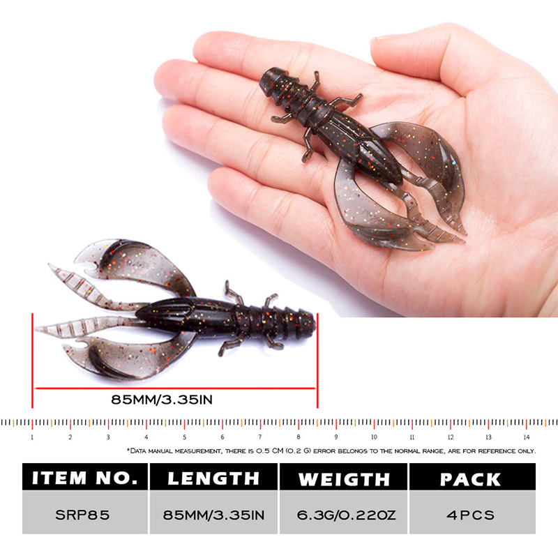 4/8pcs 80mm/6.5g Soft Silicon  - Fishing Lure Soft Plastic review and price