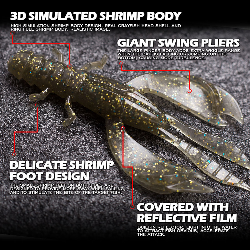 4/8pcs 80mm/6.5g Soft Silicon  - Fishing Lure Soft Plastic review and price
