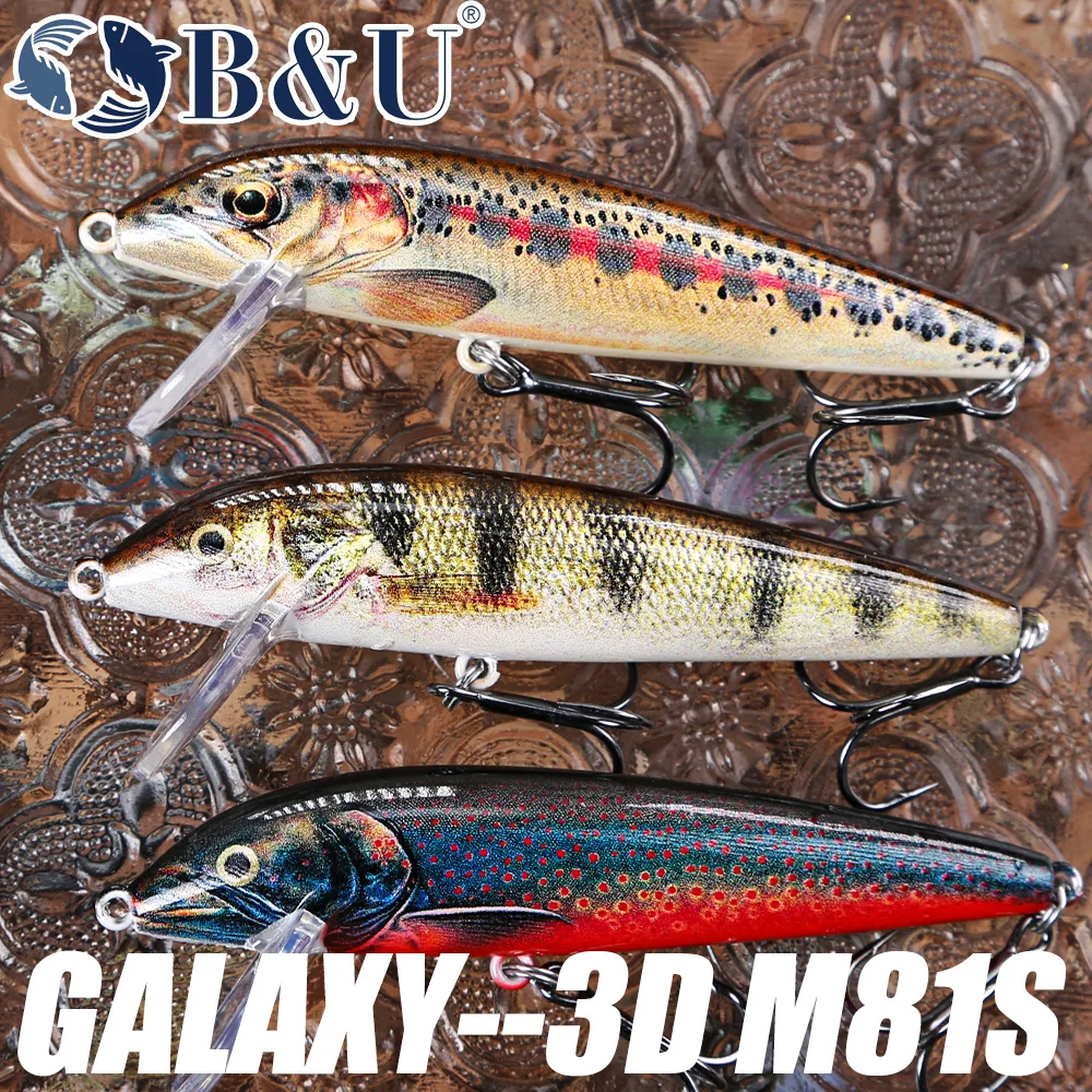B&U 80mm Sinking Minnow Wobbli - Fishing Lure Jerkbait review and price