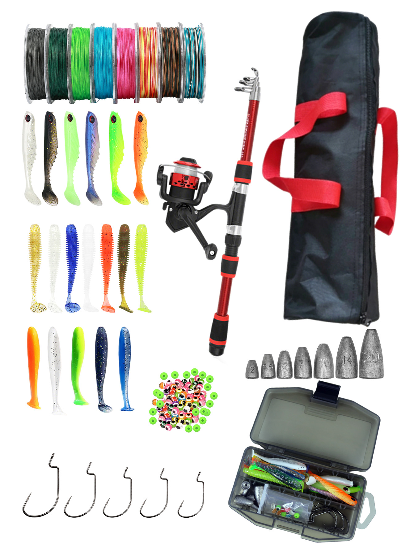 Fishing Rod Reel Combos Collap - Fishing Lure Spinner review and price