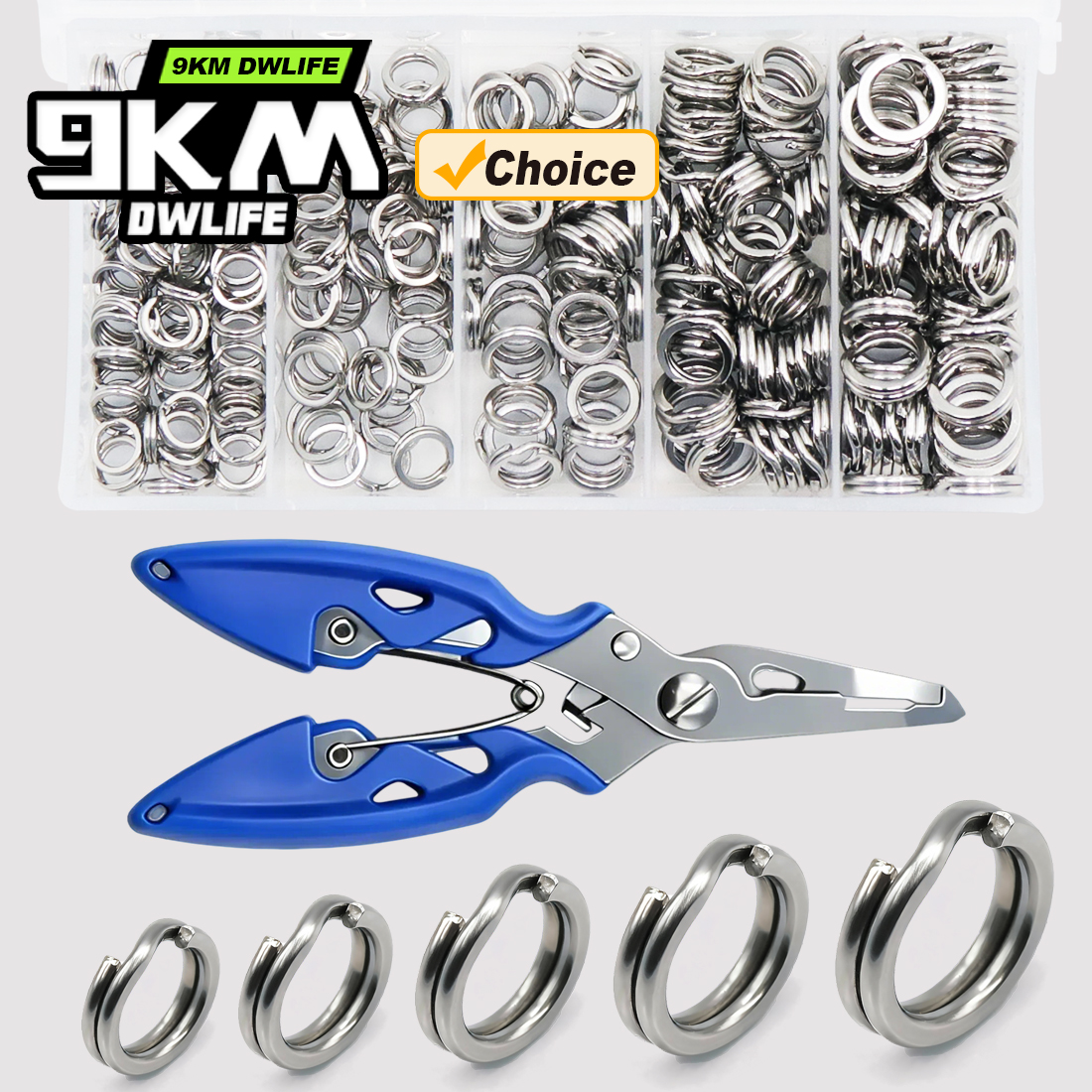 9KM Fishing Split Rings with P - Fishing Lure Making Kit review and price